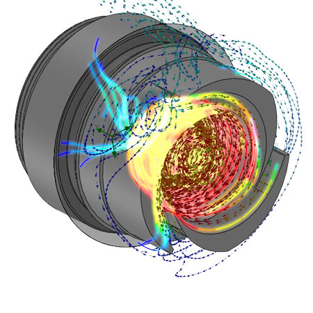 Flow trajectories of smoke